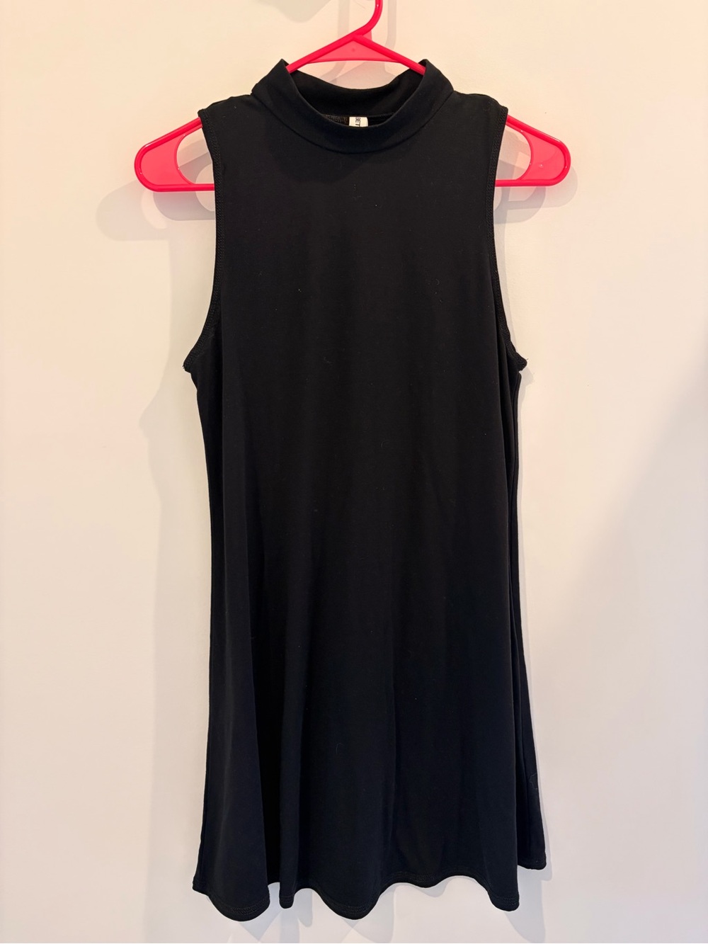 Black Sleeveless Mock Neck Women’s Dress